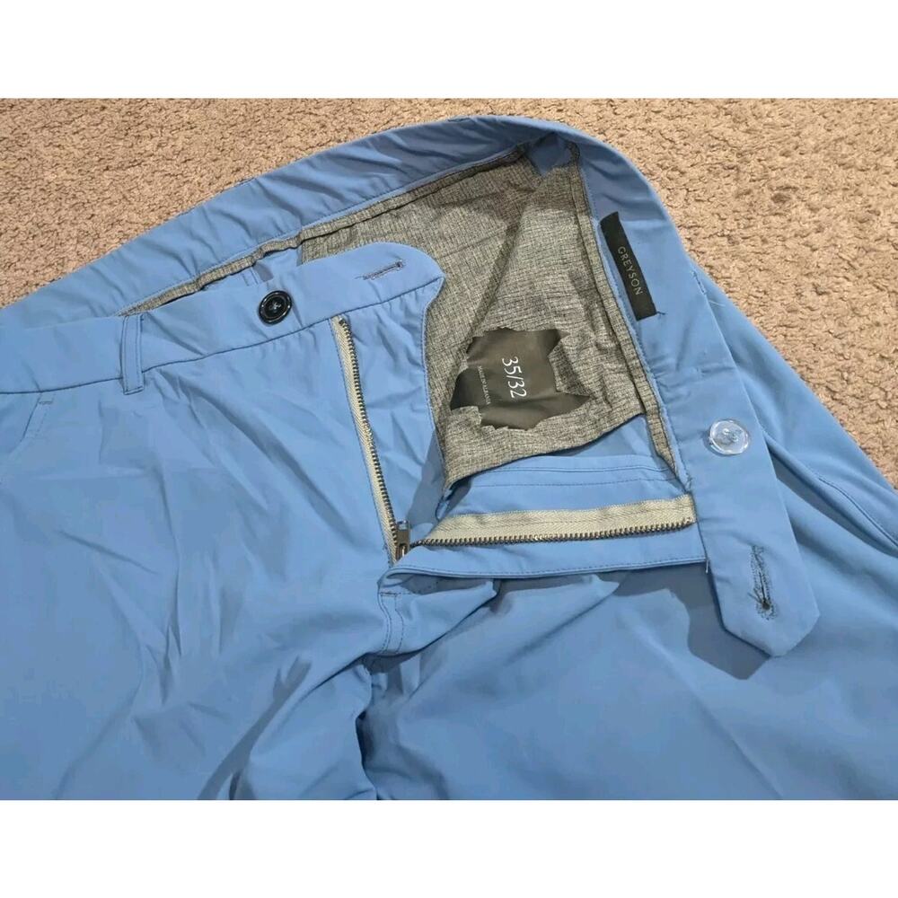 Greyson Montauk Trouser Blue Golf Pants Men's Size 35x29 - Picture 3 of 5